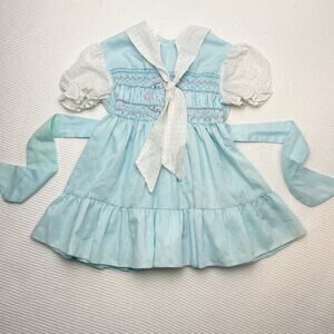 Vintage Polly Flinders Smocked Dress